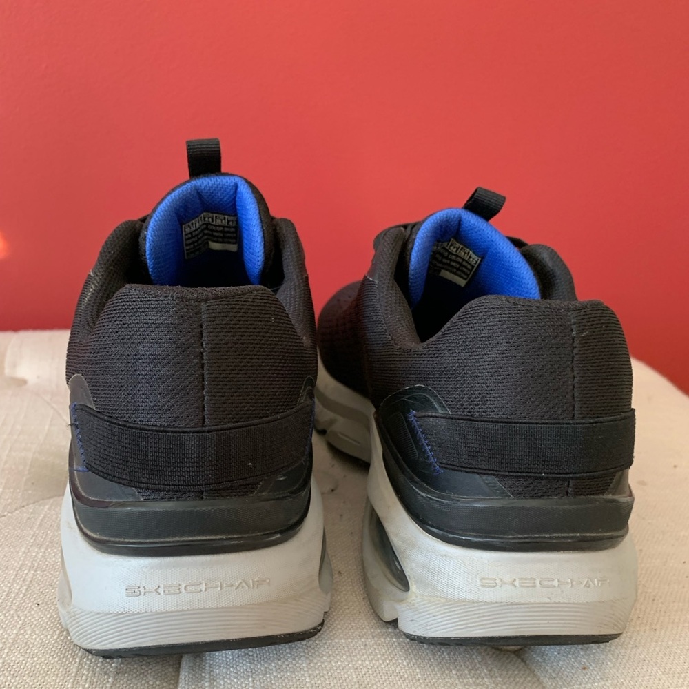 Skechers Men's Black and Blue Athletic Sneakers - Picture 2 of 4